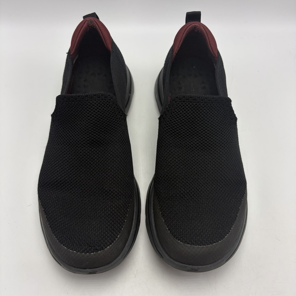 Skechers Go Walk Slip On Shoes Mens 7.5 Black Loafer Air Cooled Sneaker Casual